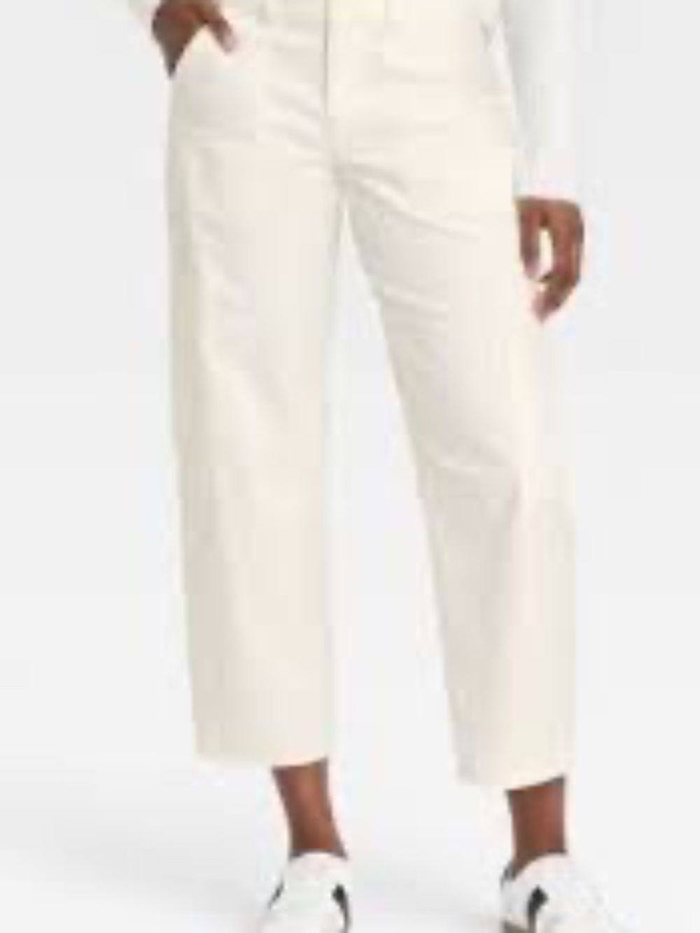 Universal Thread Mid-rise Barrel Leg Cargo Pants Cream 12